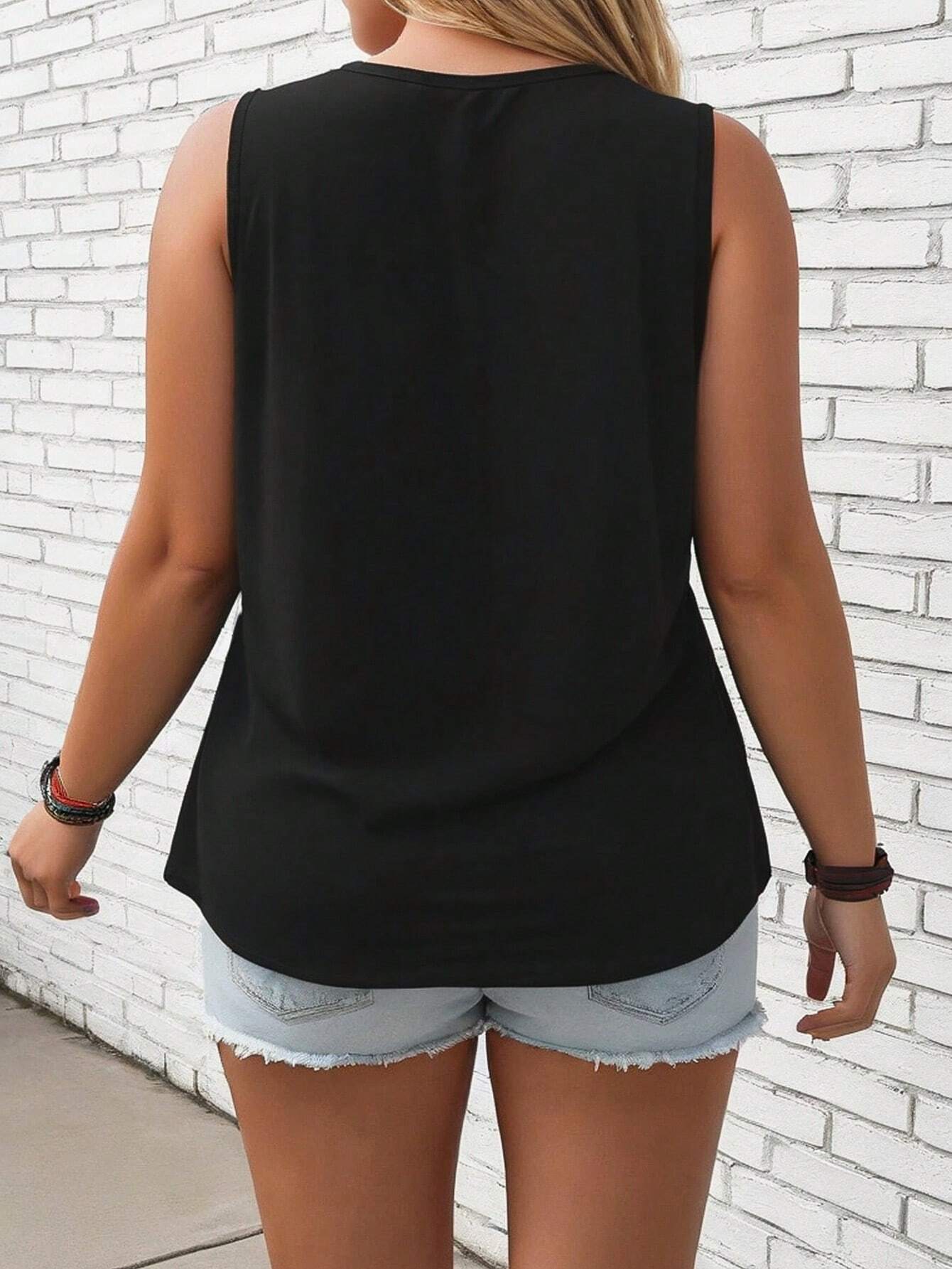 Halloween Print Plus Size Shirt Women's Round Neck Short Sleeve Casual Cotton T-Shirt