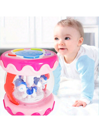 Hand Drum Kit Baby Toy Musical Instruments Rotate Mini Drum Toys Early Educational Baby Gifts