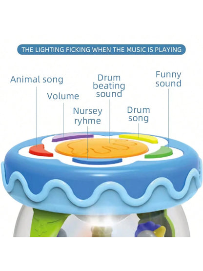 Hand Drum Kit Baby Toy Musical Instruments Rotate Mini Drum Toys Early Educational Baby Gifts