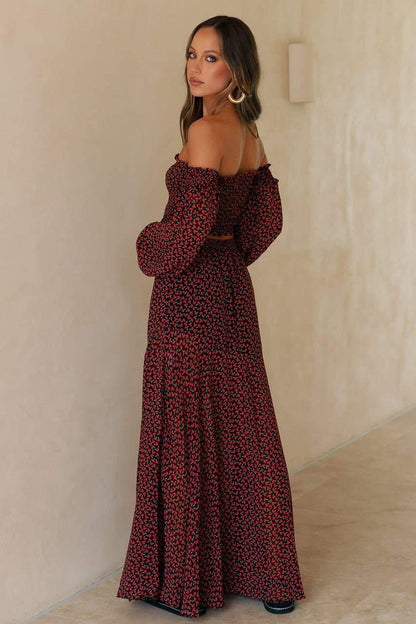Lizbeth Crop - Black Floral - JAUS