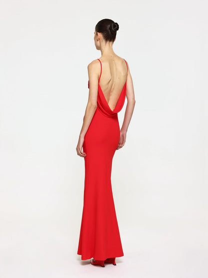 Havilland Gown - Cherry Red - SHOPJAUS - JAUS