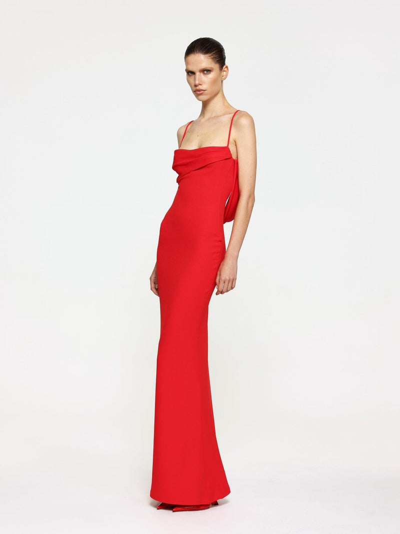 Havilland Gown - Cherry Red - SHOPJAUS - JAUS
