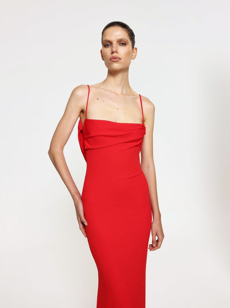Havilland Gown - Cherry Red - SHOPJAUS - JAUS