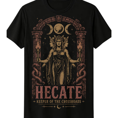 Hexagonal Moon Symbol Gothic Style T-Shirt (L-5XL), Suitable For Halloween, Independence Day, Cycling Apparel, Valentine's Day, Juneteenth, Father's Day, Friendship Day, Tiger Day, And Other Holiday G