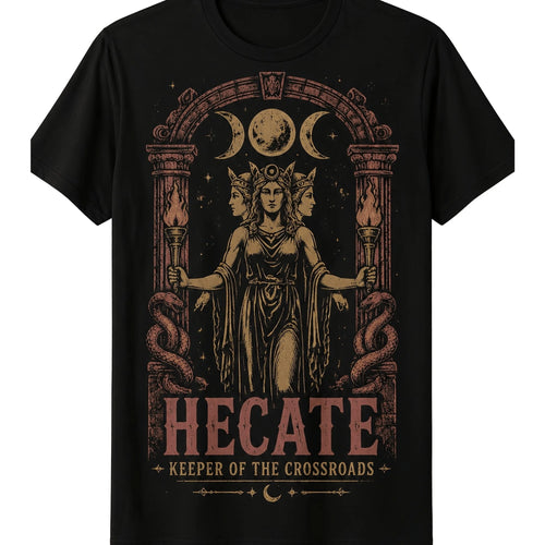 Hexagonal Moon Symbol Gothic Style T-Shirt (L-5XL), Suitable For Halloween, Independence Day, Cycling Apparel, Valentine's Day, Juneteenth, Father's Day, Friendship Day, Tiger Day, And Other Holiday G