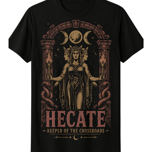 Hexagonal Moon Symbol Gothic Style T-Shirt (L-5XL), Suitable For Halloween, Independence Day, Cycling Apparel, Valentine's Day, Juneteenth, Father's Day, Friendship Day, Tiger Day, And Other Holiday G