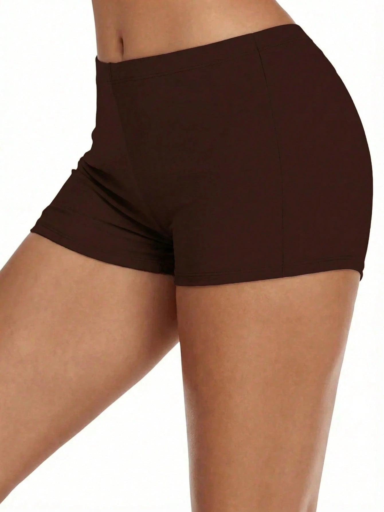 High Waist Retro Distressed Elastic Tight Sports Casual Shorts Vacation Beach Summer