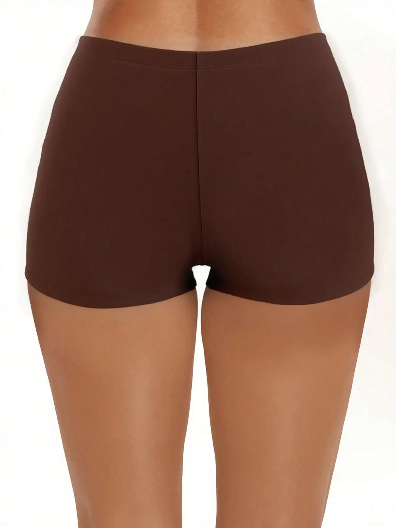 High Waist Retro Distressed Elastic Tight Sports Casual Shorts Vacation Beach Summer