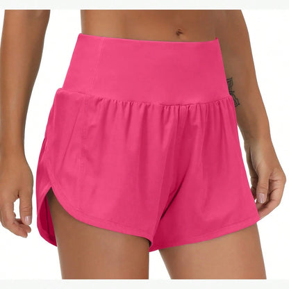 High Waisted Workout Women's Summer 2 In 1 Running Shorts Comfortable And Anti-Lighting Sweater Shorts