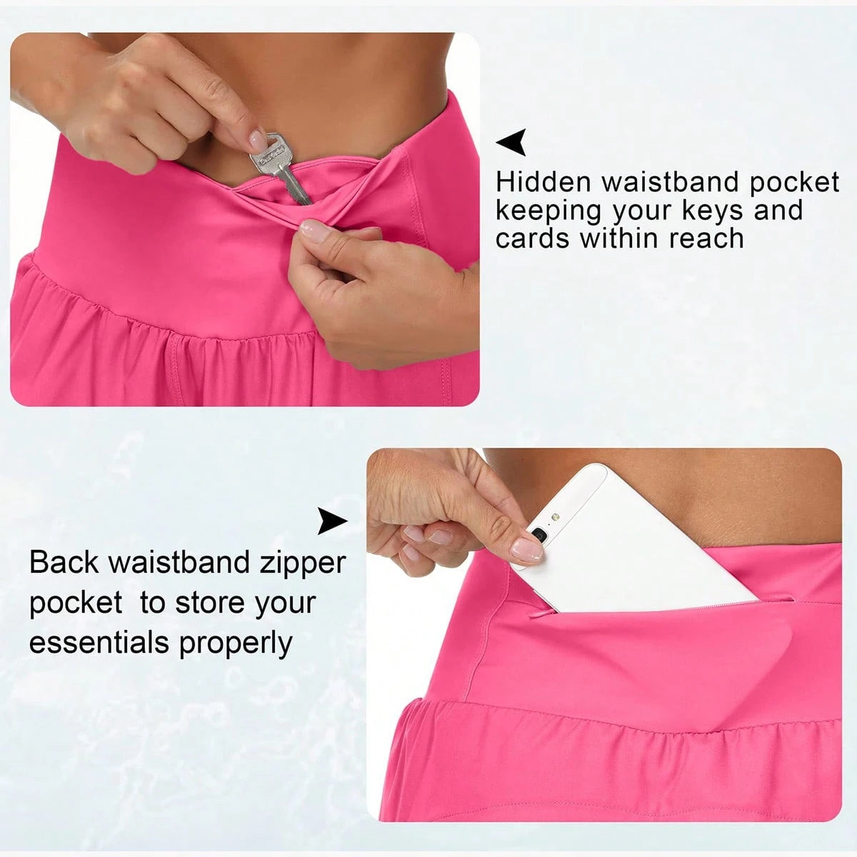 High Waisted Workout Women's Summer 2 In 1 Running Shorts Comfortable And Anti-Lighting Sweater Shorts