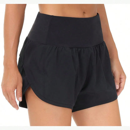 High Waisted Workout Women's Summer 2 In 1 Running Shorts Comfortable And Anti-Lighting Sweater Shorts