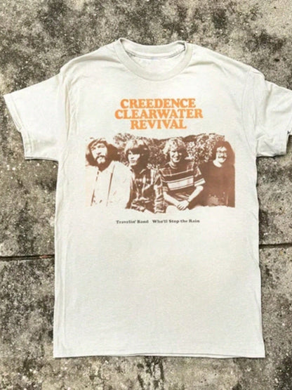 Highly Stylish Creedence Clearwater Revival Band Album-Shirt, Sizes S To 5XL, Looks When Worn!