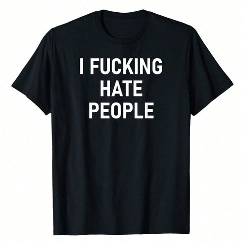 I Ing Hate People, Funny, Joke, Sarcastic, Family T-Shirt WoWoWomen's Plus Size Graphic Tee