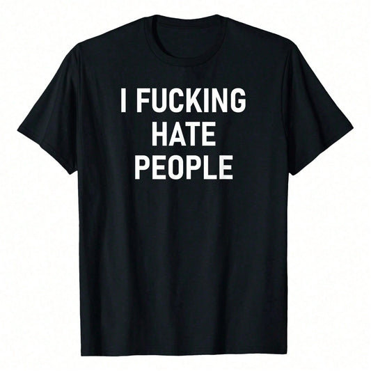 I Ing Hate People, Funny, Joke, Sarcastic, Family T-Shirt WoWoWomen's Plus Size Graphic Tee