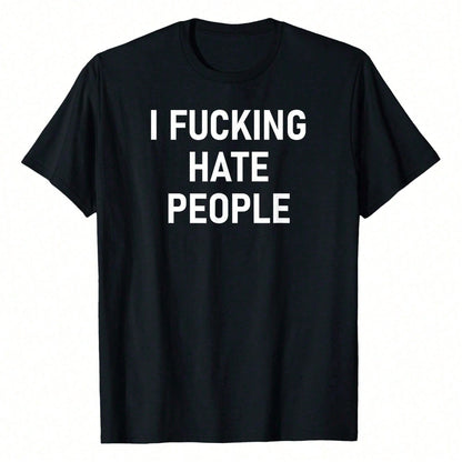 I Ing Hate People, Funny, Joke, Sarcastic, Family T-Shirt WoWoWomen's Plus Size Graphic Tee