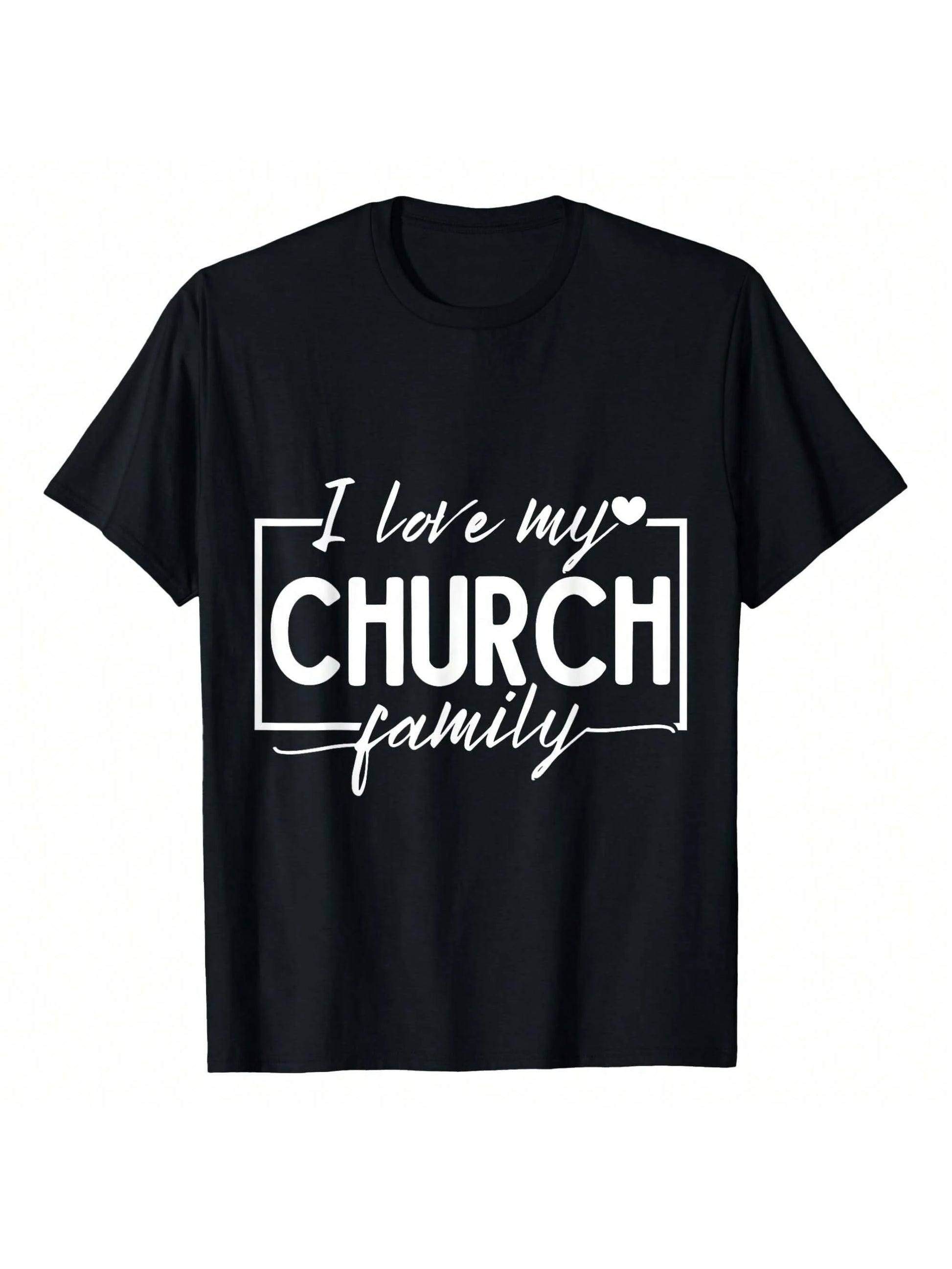 I Love My Church Family T-Shirt Women's Plus Size Graphic Tee.