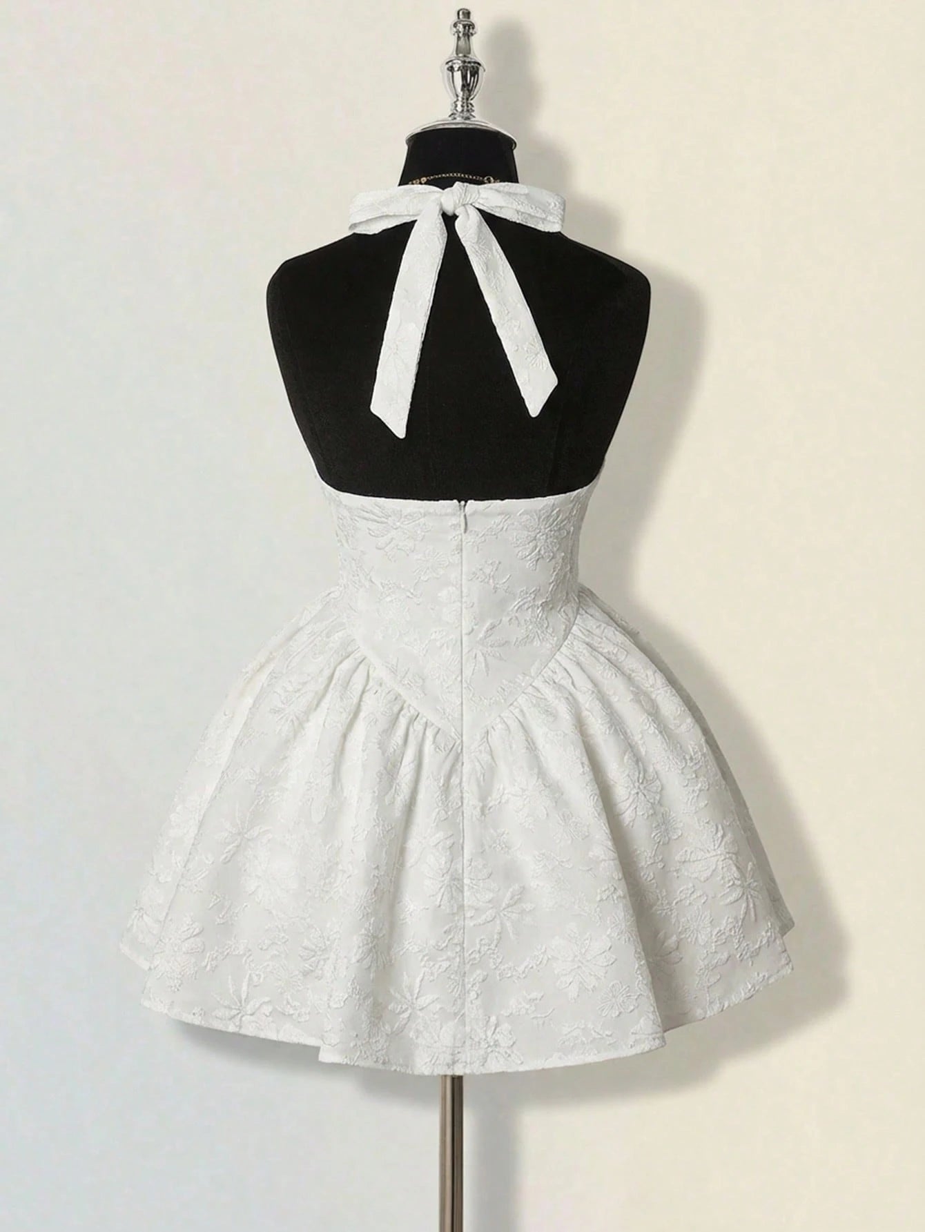 ICON Women's Jacquard Backless Dress, Sexy & Elegant Palace Style