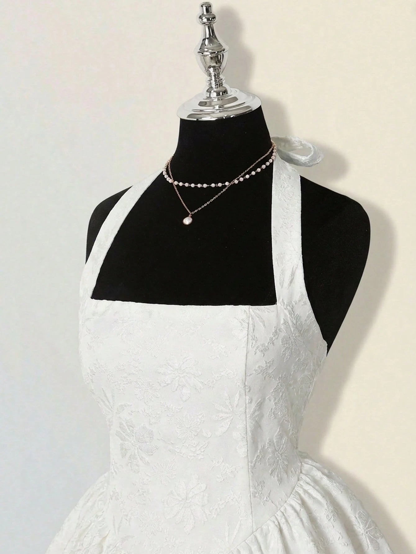 ICON Women's Jacquard Backless Dress, Sexy & Elegant Palace Style