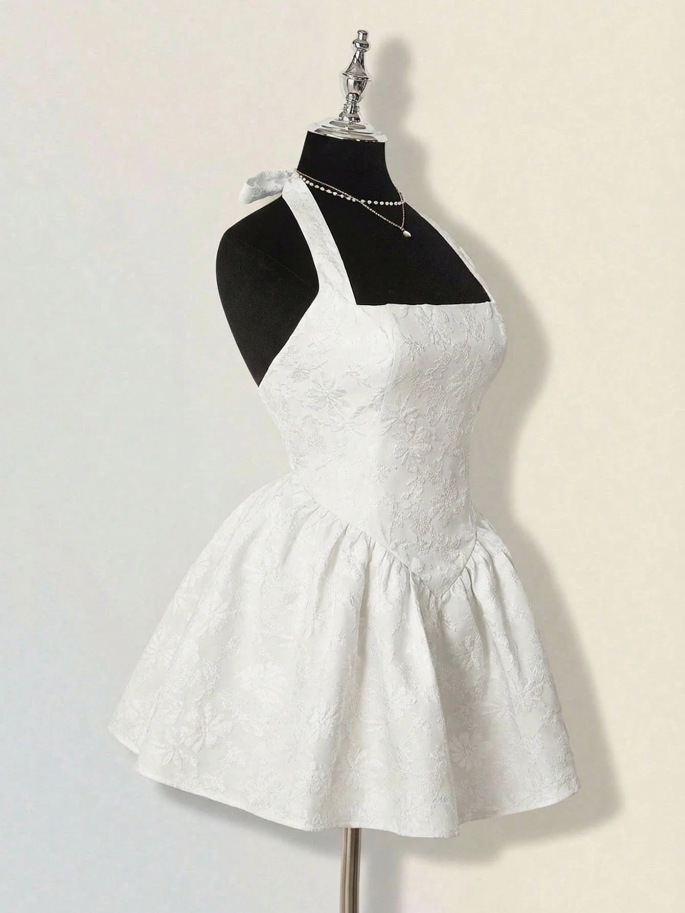 ICON Women's Jacquard Backless Dress, Sexy & Elegant Palace Style