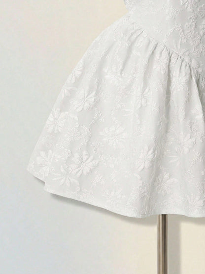 ICON Women's Jacquard Backless Dress, Sexy & Elegant Palace Style