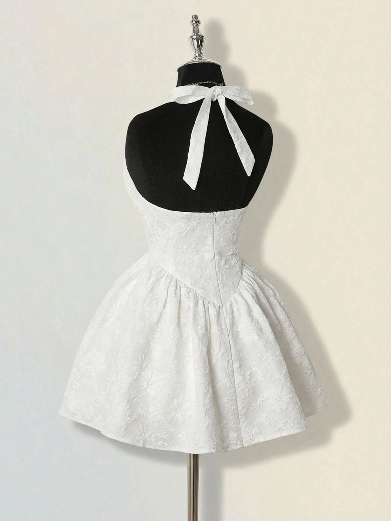 ICON Women's Jacquard Backless Dress, Sexy & Elegant Palace Style