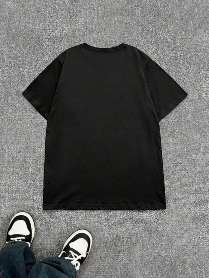 INAWLY Plus Size Crew Neck Short Sleeve T-Shirt, Fashionable For Summer