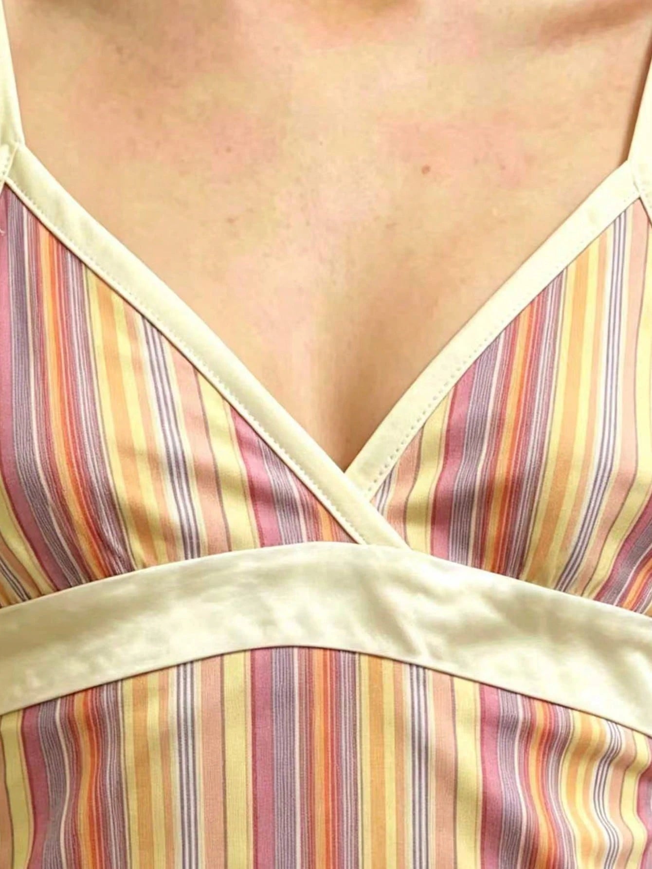 INAWLY Plus Size Summer Casual Striped Cami