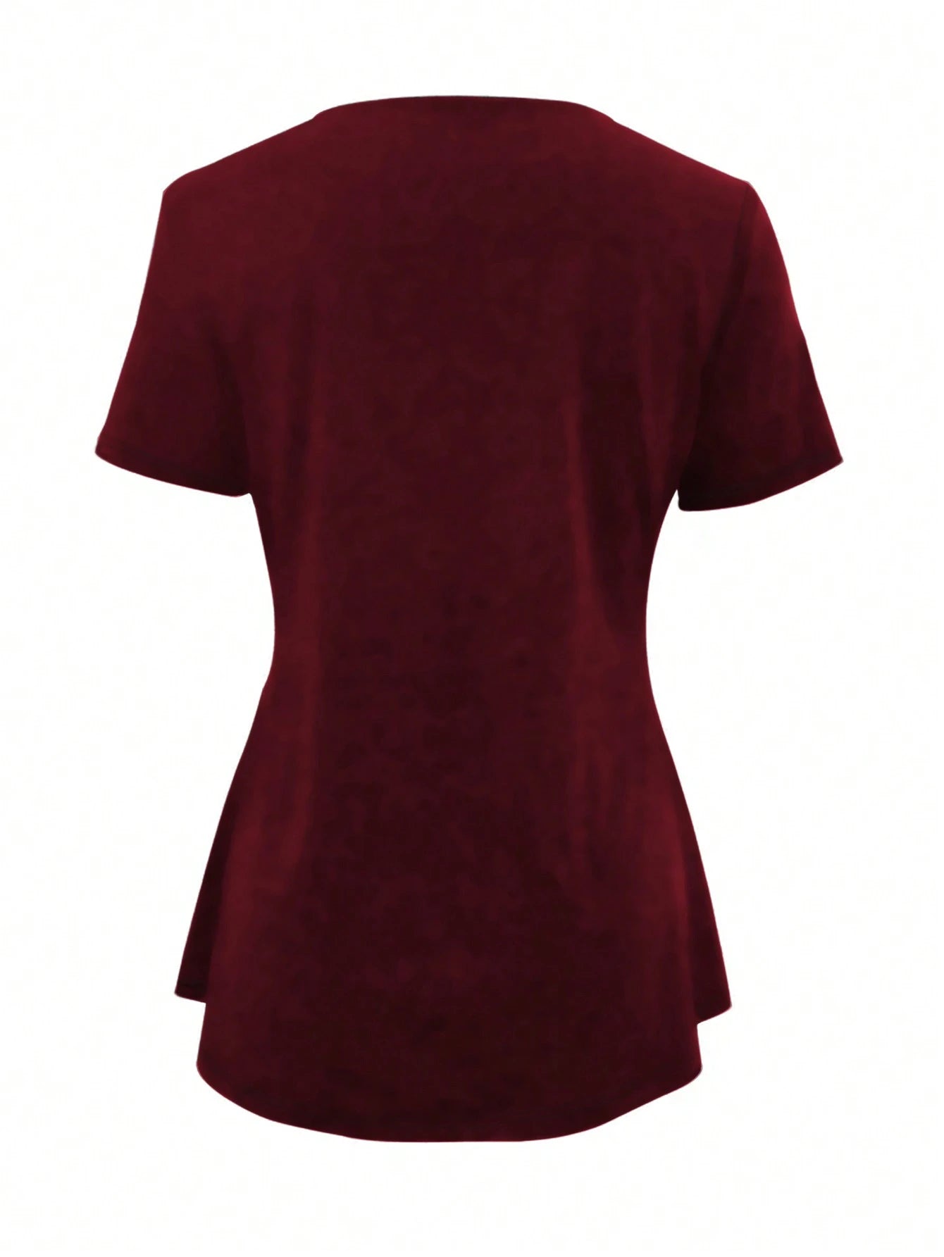 INAWLY Plus Size Women Patchwork Square Neck T-Shirt, Summer Top