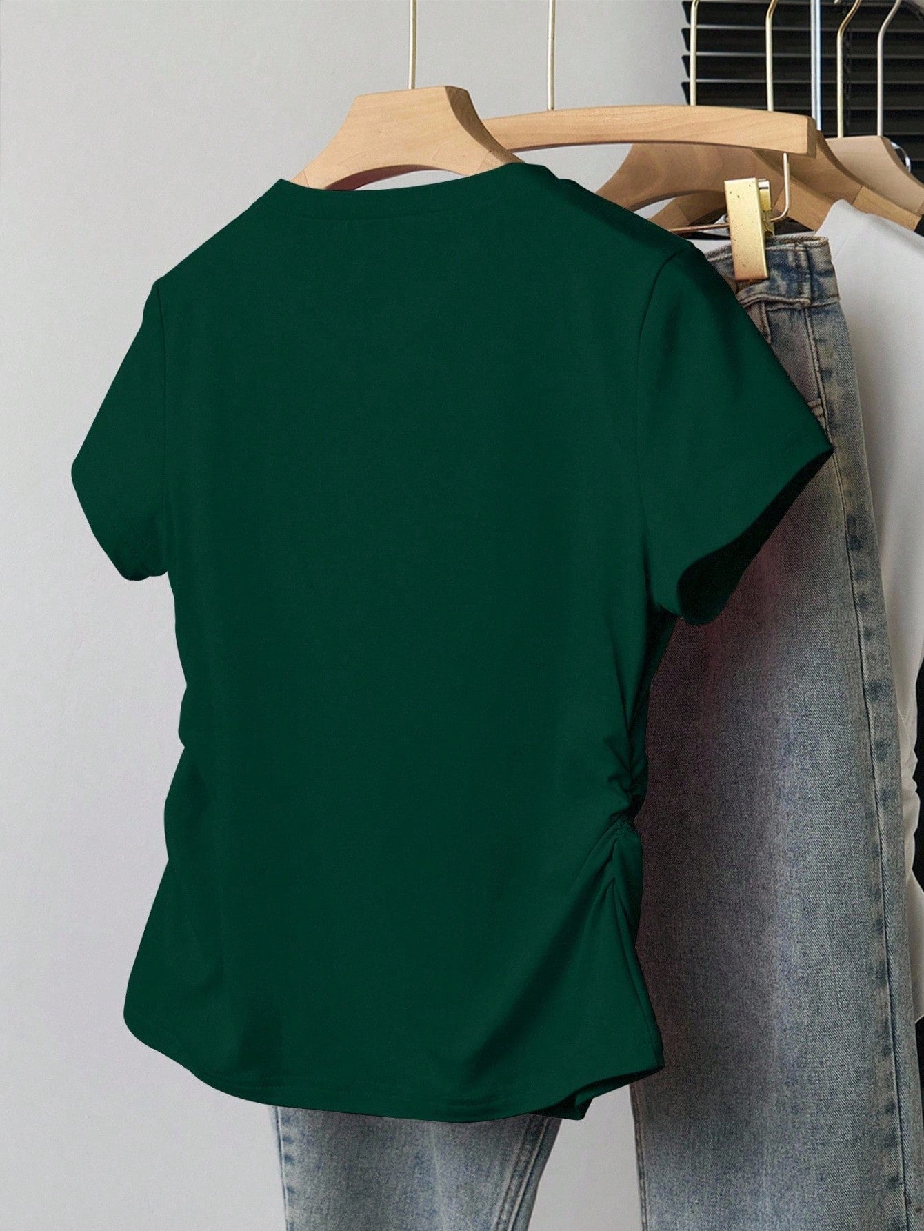 INAWLY Women Plus Size Casual Simple Versatile Short Sleeve T-Shirt Top