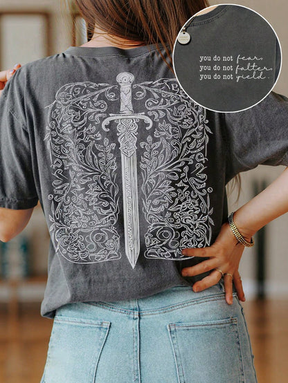 INAWLY Women's Round Neck Printed T-Shirt- Round Neck Casual Top- Lightweight T-Shirt Suitable For All Seasons