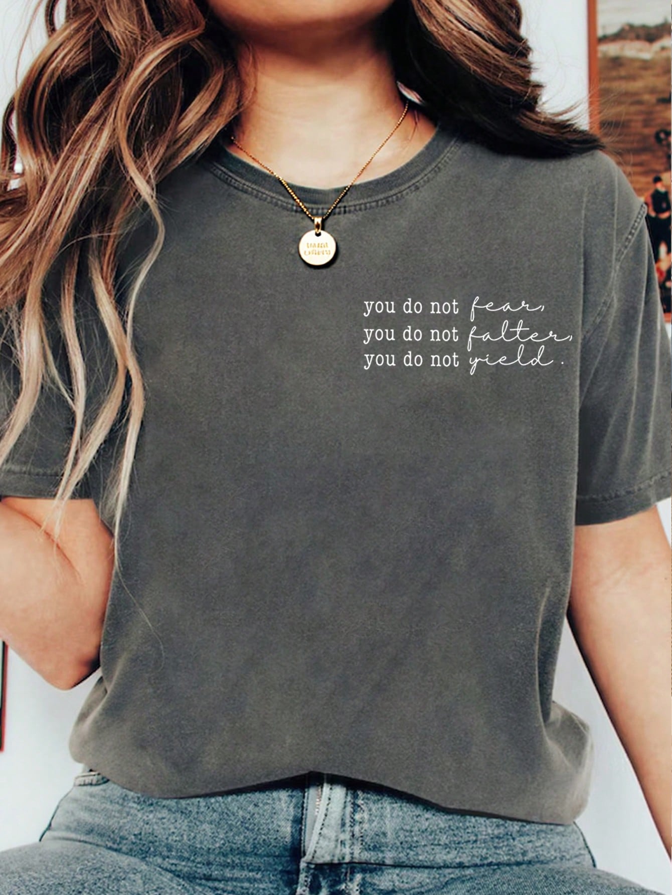 INAWLY Women's Round Neck Printed T-Shirt- Round Neck Casual Top- Lightweight T-Shirt Suitable For All Seasons