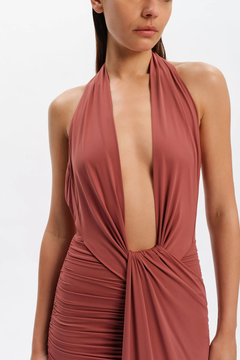 Ines Halter Maxi Dress - Rust