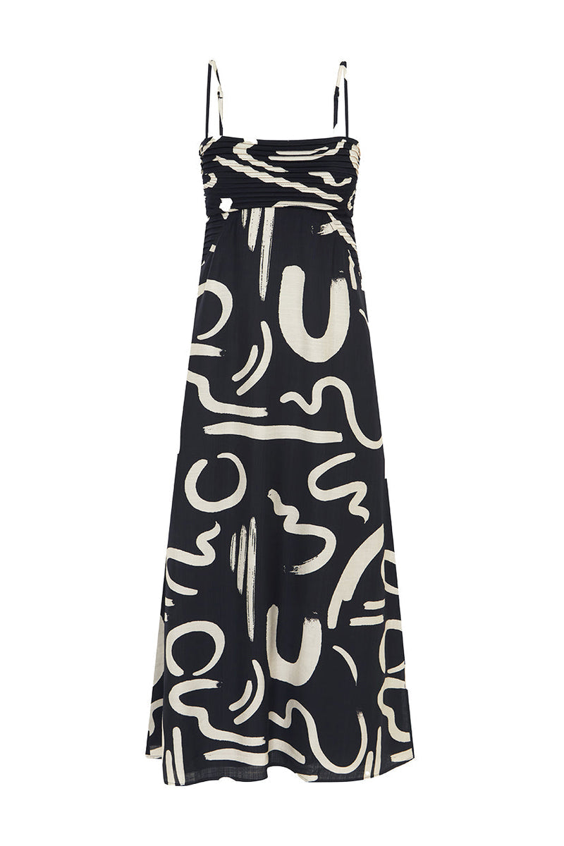Ineze Midi Dress - York Black - SHOPJAUS - JAUS