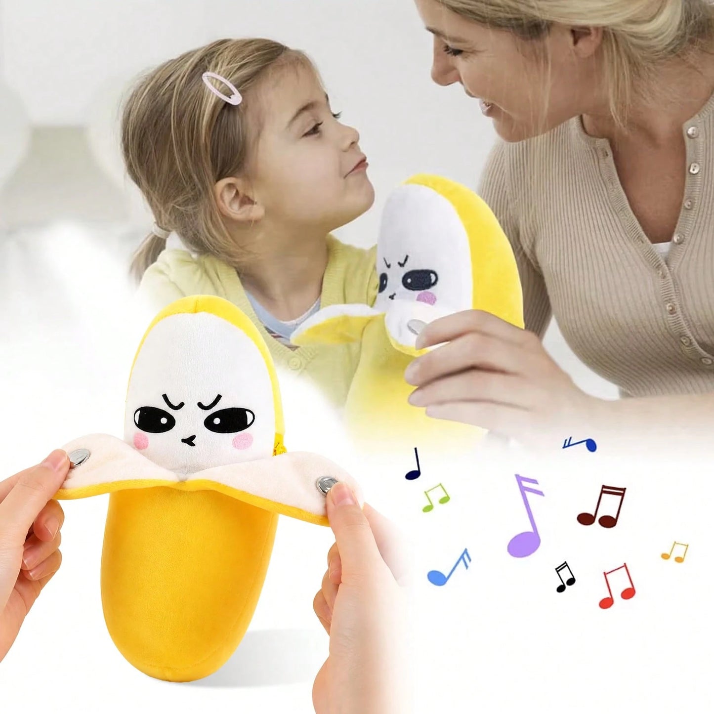 Interactive Music Plush Toy, Musical Sensory Plush Toy With Touch-Activated Sounds, Skin Sensing Metronome,Soft Fruit-Shaped Interactive Plushes