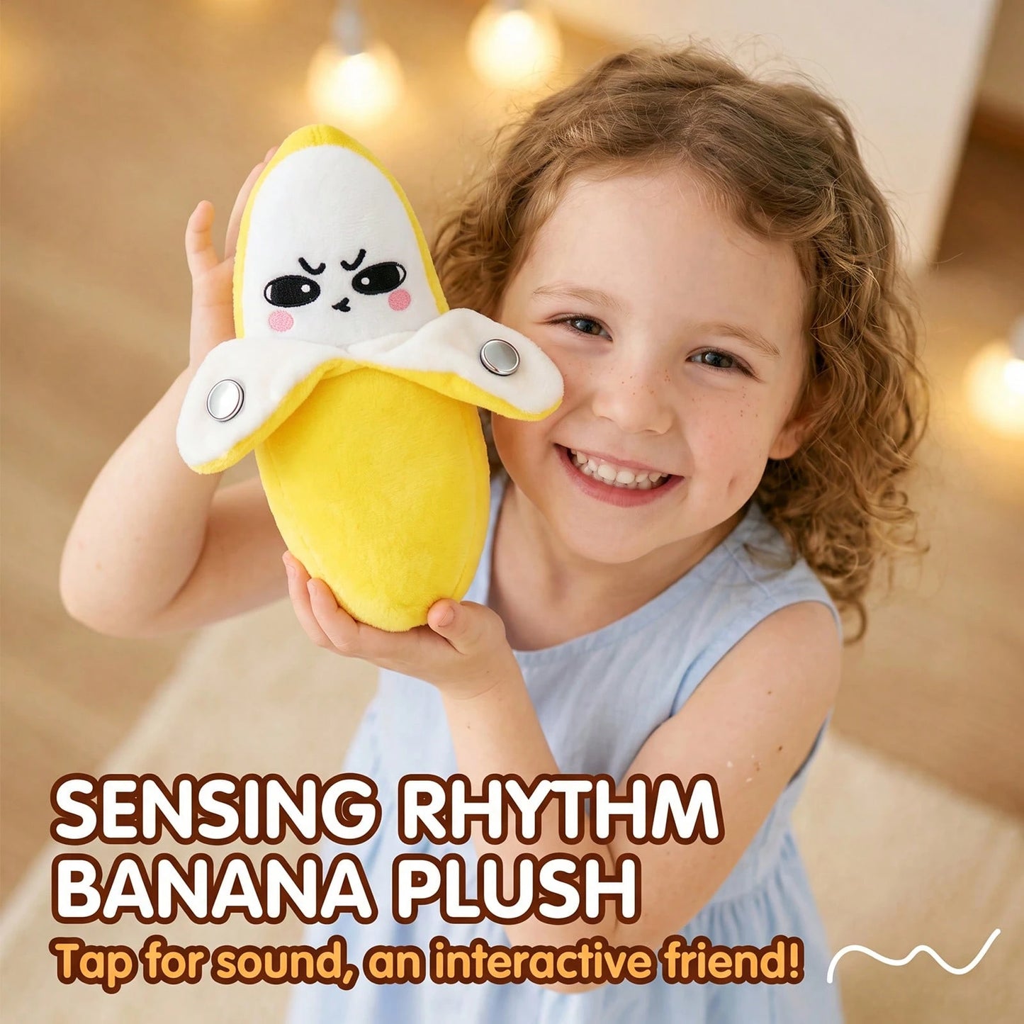 Interactive Music Plush Toy, Musical Sensory Plush Toy With Touch-Activated Sounds, Skin Sensing Metronome,Soft Fruit-Shaped Interactive Plushes