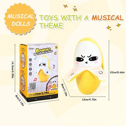 Interactive Music Plush Toy, Musical Sensory Plush Toy With Touch-Activated Sounds, Skin Sensing Metronome,Soft Fruit-Shaped Interactive Plushes