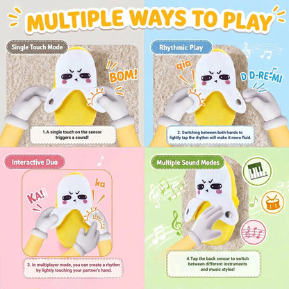 Interactive Music Plush Toy, Musical Sensory Plush Toy With Touch-Activated Sounds, Skin Sensing Metronome,Soft Fruit-Shaped Interactive Plushes