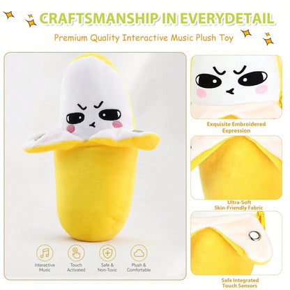 Interactive Music Plush Toy, Musical Sensory Plush Toy With Touch-Activated Sounds, Skin Sensing Metronome,Soft Fruit-Shaped Interactive Plushes
