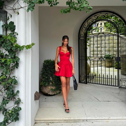 Joelle Mini Dress - Red - SHOPJAUS - JAUS