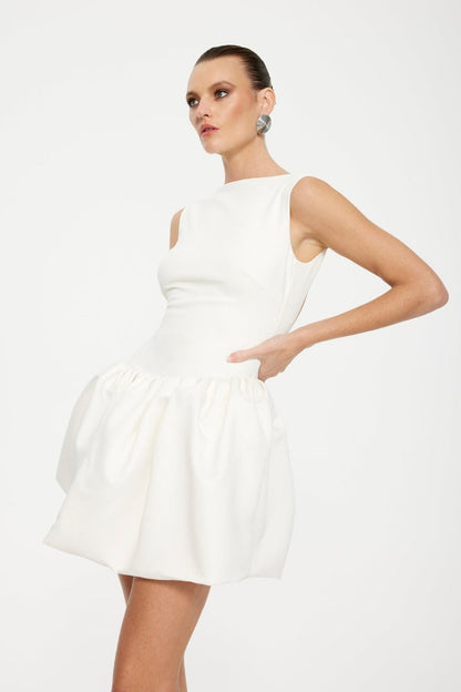 Keke Mini Dress - Ivory - SHOPJAUS - JAUS