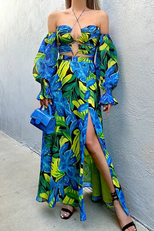 Kharma Maxi Dress - Blue Floral - JAUS
