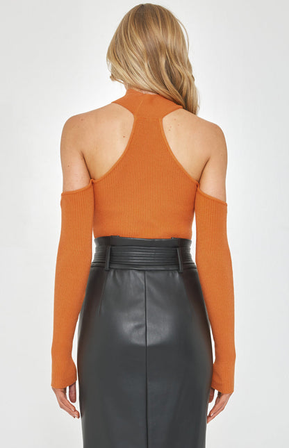 Kiana Knit Top - Orange - SHOPJAUS - JAUS