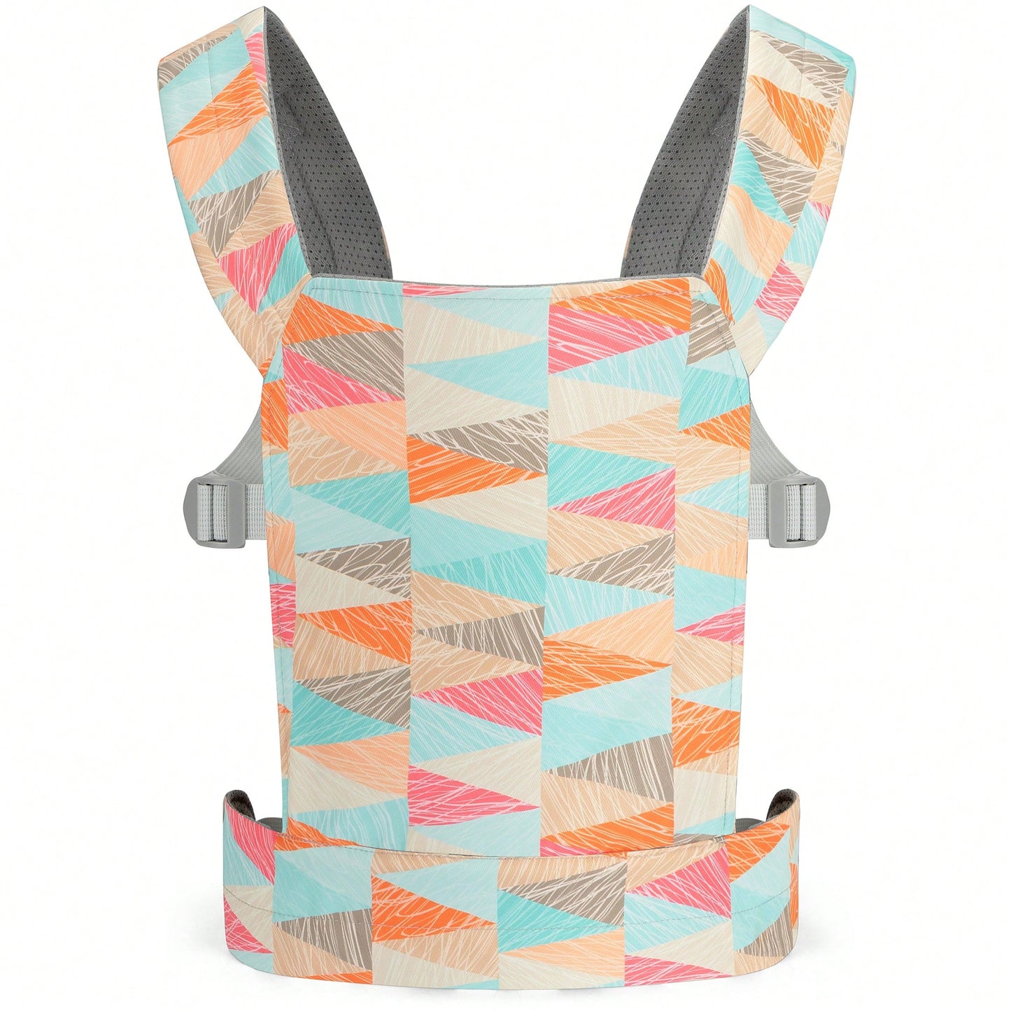 Kids Doll Carrier For Stuffed Animals, Adjustable Pretend Play Front Carrier With Colorful Print