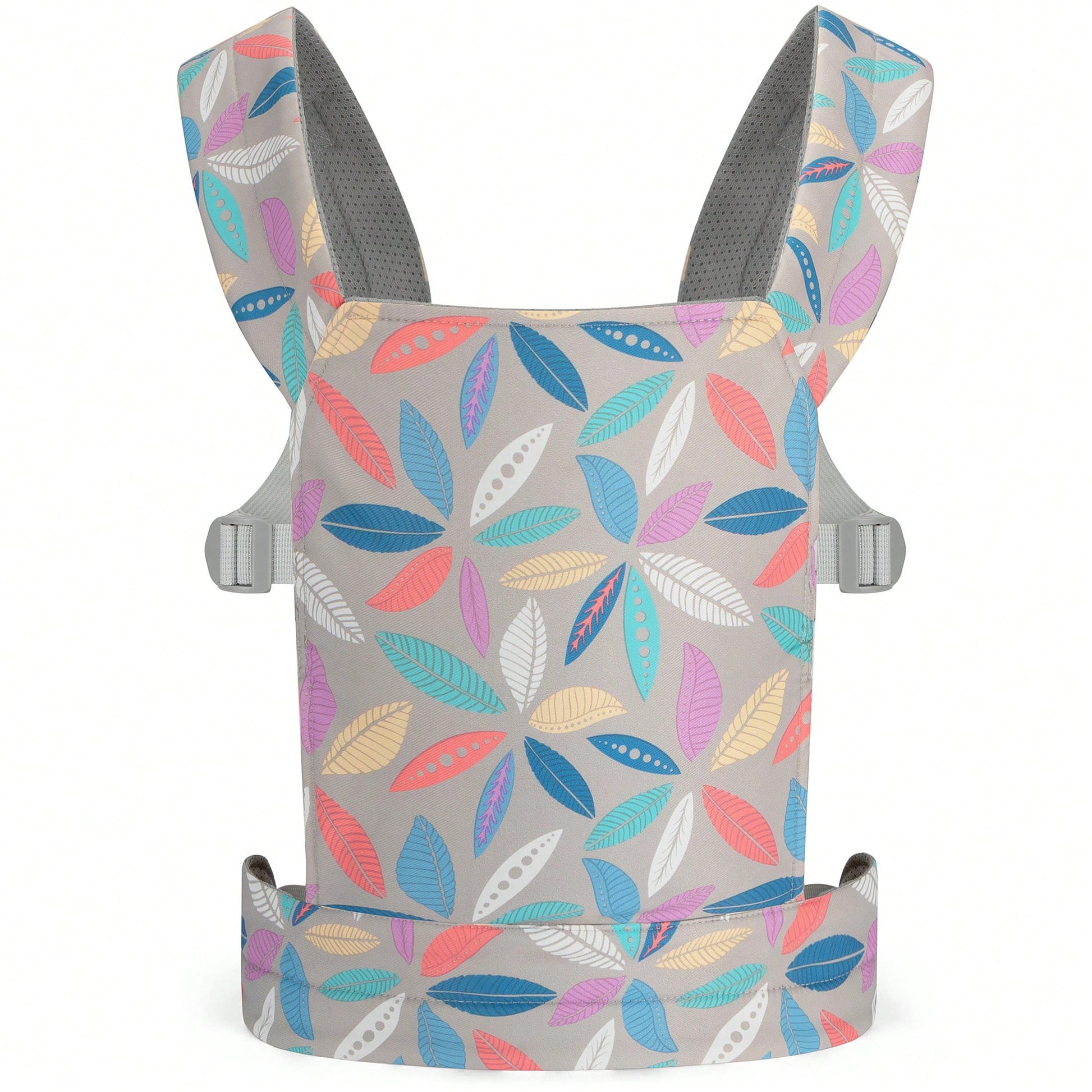 Kids Doll Carrier For Stuffed Animals, Adjustable Pretend Play Front Carrier With Colorful Print