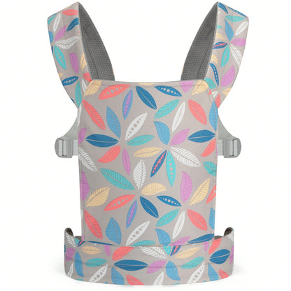 Kids Doll Carrier For Stuffed Animals, Adjustable Pretend Play Front Carrier With Colorful Print