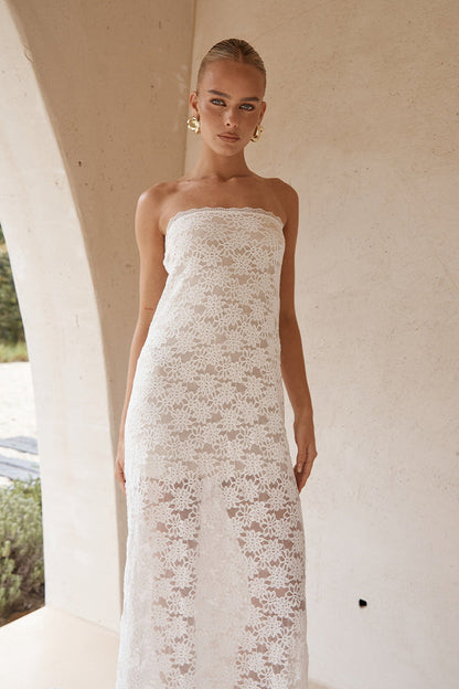 Kinera Maxi Dress - White - SHOPJAUS - JAUS