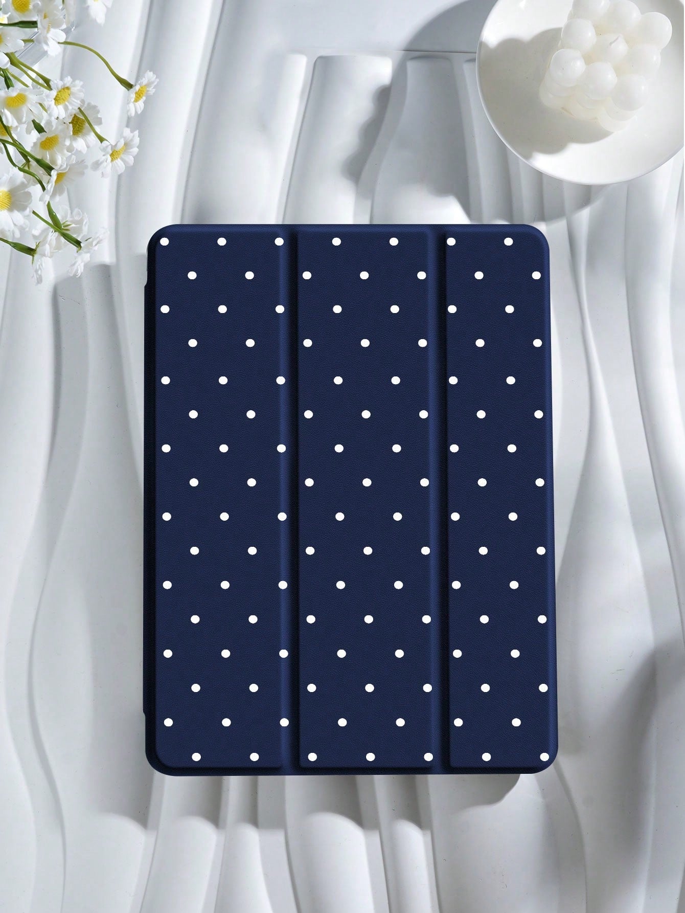 Kingsung Minimalist Polka Dot Element Basic Pad Case 2026 Polka Dot & Minimalist Pattern Tablet Protective Case, Compatible With IPad Air 8 (M4) 2026 (11-Inch), Air 8 (M4) 2026 (11-Inch), 9.7/10.2/10.