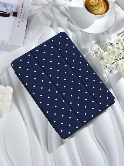 Kingsung Minimalist Polka Dot Element Basic Pad Case 2026 Polka Dot & Minimalist Pattern Tablet Protective Case, Compatible With IPad Air 8 (M4) 2026 (11-Inch), Air 8 (M4) 2026 (11-Inch), 9.7/10.2/10.