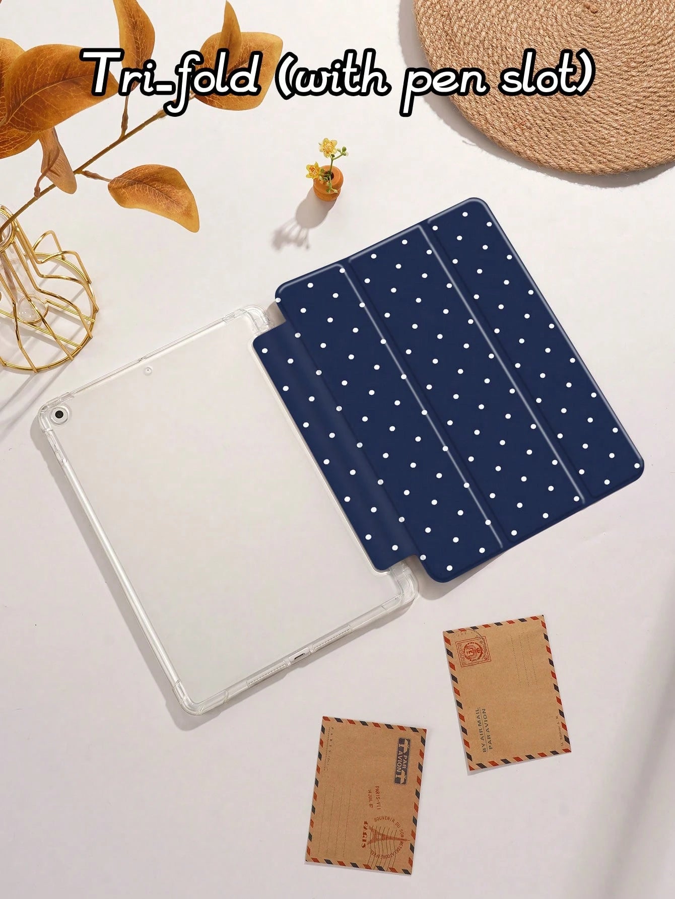 Kingsung Minimalist Polka Dot Element Basic Pad Case 2026 Polka Dot & Minimalist Pattern Tablet Protective Case, Compatible With IPad Air 8 (M4) 2026 (11-Inch), Air 8 (M4) 2026 (11-Inch), 9.7/10.2/10.