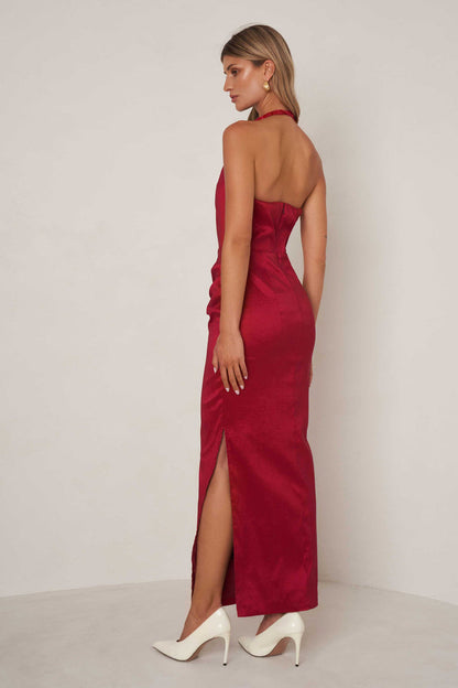 Kinsley Dress - Ruby Red - SHOPJAUS - JAUS